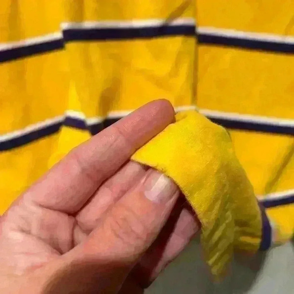 Vntg y2k Abercrombie long sleeve stripe polo sz. Large EUC preppy casual - Picture 4 of 5